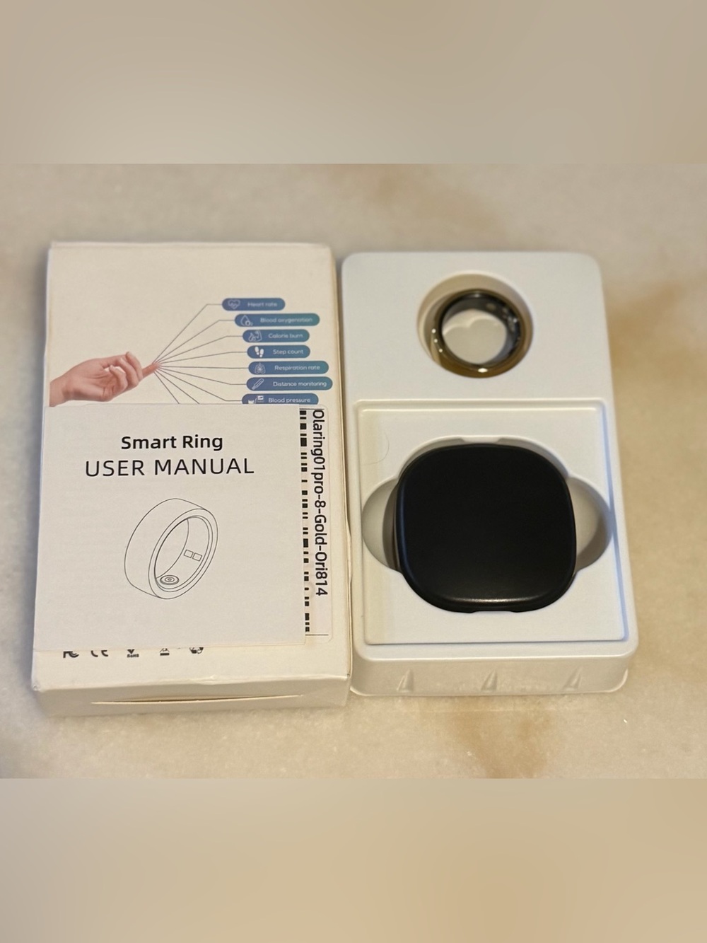 SMART RING SIZE 8 GOLD - Picture 2 of 8